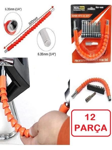 Real Özs ESNEK BİTS UÇ SET 12 PARÇA - Resim 2