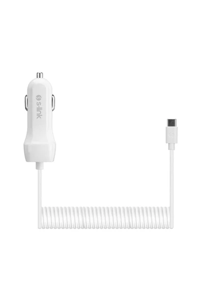 S-LINK Swapp Sw-C735 Type-C Kablolu 5V 3.1A Kablolu Araç Şarj Cihazı ürün görseli 1