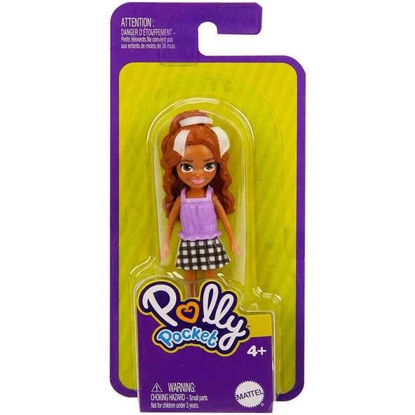Polly Pocket ve Arkadaşları Figür FWY19 HHX88 Esmer Mor Bluz ürün görseli 1