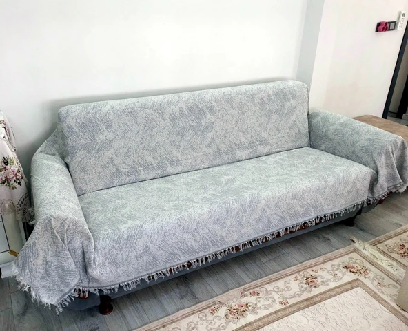 Pamuklu Kaymaz Alaca Maxi Boy (170x320) Kolları Kapatan Koltuk Örtüsü ürün görseli 1