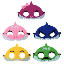 BABY SHARK PARTİ ZAMANI MASKE 6 'LI ürün görseli 1