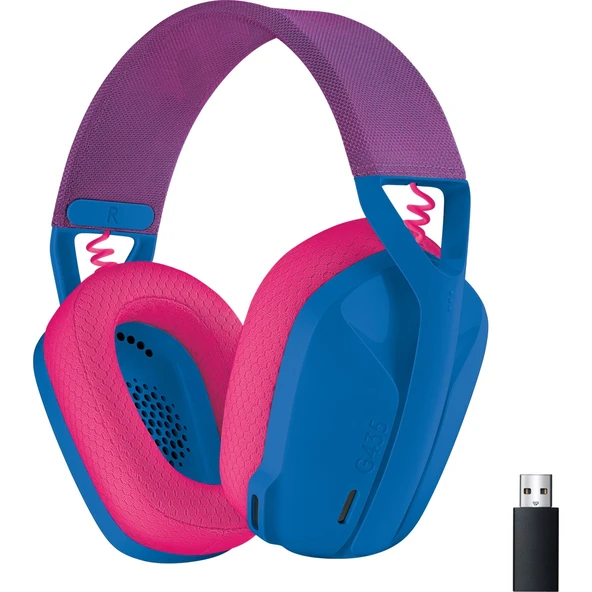 Logitech 981-001062 G435 Blue-Raspberry Mikrofonlu LightSpeed Kablosuz Gaming (Oyuncu) Kulaklık ürün görseli 1