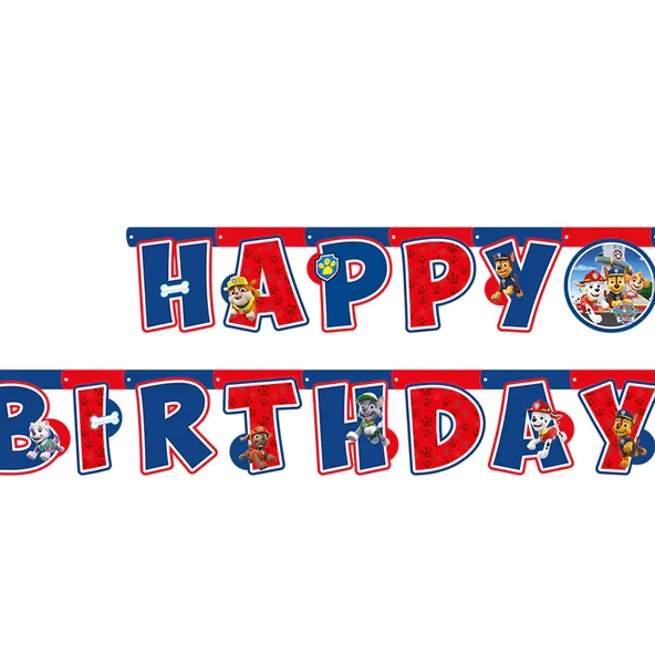 PAW PETROL REFRESH HAPPY BIRTDAY BANNER (2,10 m) ürün görseli 1
