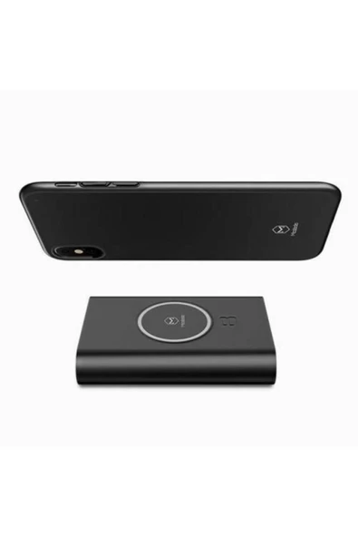8000 mAh 10W Wireless Kablosuz Şarj Özellkli Powerbank ürün görseli 1