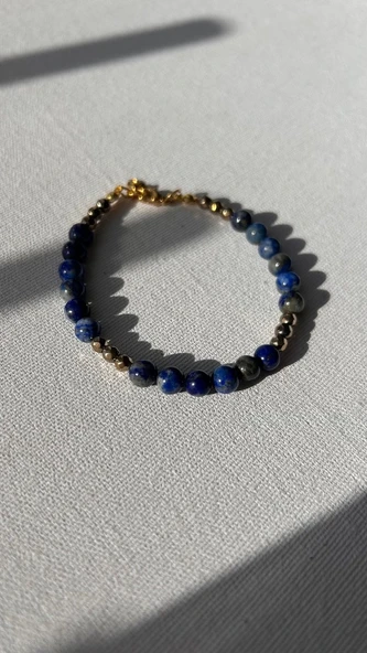 Lapis lazuli bileklik - Resim 2