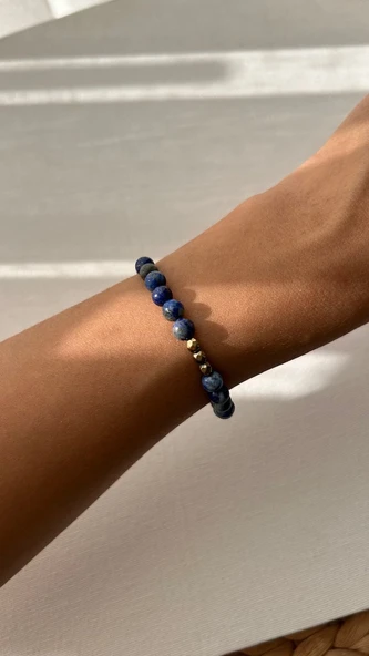 Lapis lazuli bileklik - Resim 3