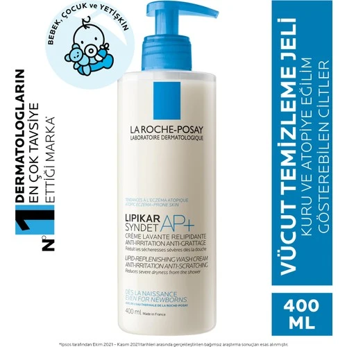 La Roche Posay Kuru Ciltler İçin Lipikar Syndet Ap+ Vücut Yıkama Jeli 400 ml ürün görseli 1