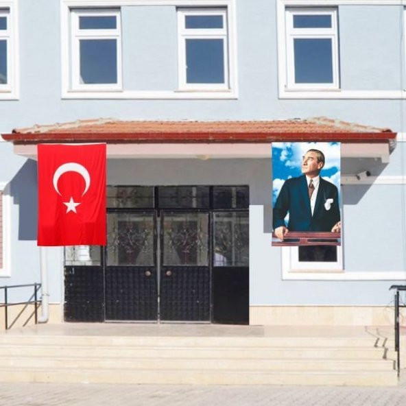 Atatürk Posteri ve Türk Bayrağı Raşel Kumaş 100x150 cm -2 ürün görseli 1