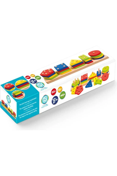 5'li Ahşap Geometrik Şekiller Oyunu - Resim 2