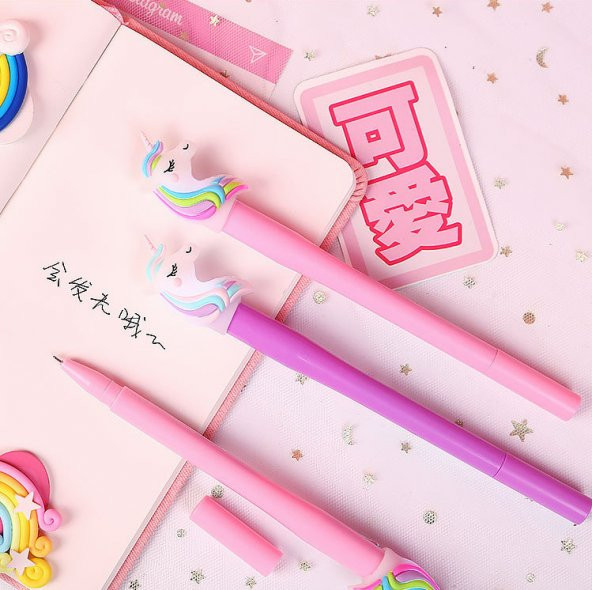 Işıklı Unicorn Jel Mürekkep Kalem - Resim 4