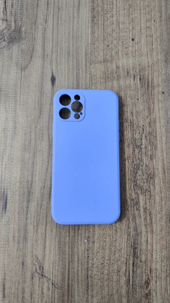 İPHONE 12 PRO KILIF İÇİ KUMAŞ KAPLAMALI TATLI MOR ürün görseli 1