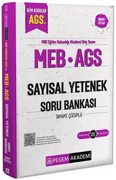 MEB AGS Kim Korkar Sayısal Yetenek Soru Bankası Tamamı Çözümlü Pegem Akademi ürün görseli 1