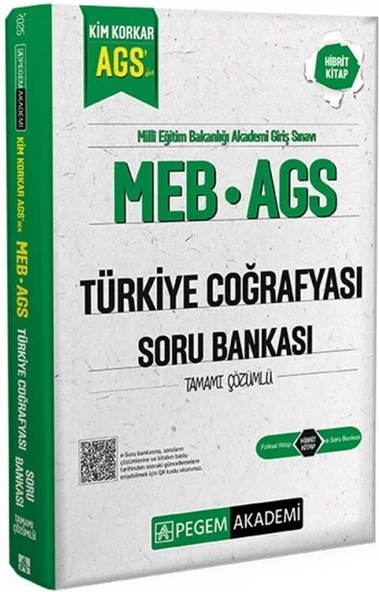 MEB AGS Kim Korkar Türkiye Coğrafyası Soru Bankası Tamamı Çözümlü Pegem Akademi ürün görseli 1