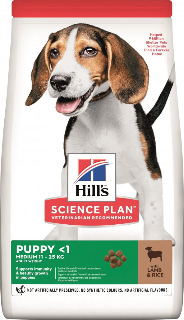 Hills Science Plan Kuzu Etli Orta Irk Yavru Köpek Maması 12+2 Kg ürün görseli 1