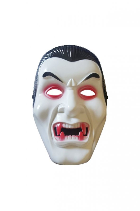 CADILAR BAYRAMI HALLOWEEN BEYAZ EKONOMİK VAMPİR MASKE ürün görseli 1