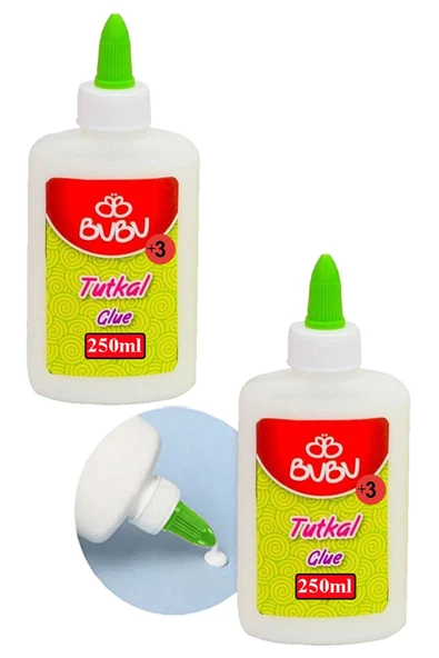 Beyaz Tutkal 250 ml 2 Adet Bubu Beyaz Mobilya Tutkalı 300 gr Ahşap Tutkalı Su Bazlı Çok Amaçlı Beyaz Tutkal ürün görseli 1