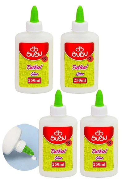 Beyaz Tutkal 250 ml 4 Adet Bubu Beyaz Mobilya Tutkalı 300 gr Ahşap Tutkalı Su Bazlı Çok Amaçlı Beyaz Tutkal ürün görseli 1