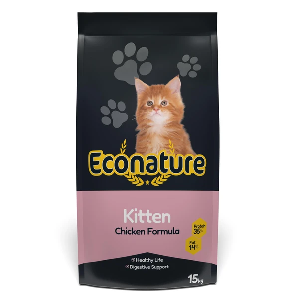 Econature Tavuklu Yavru Kedi Maması 15 Kg ürün görseli 1