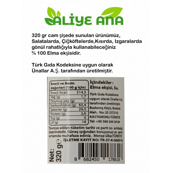 Salata Ekşisi %100 Elma ekşisi - Resim 3