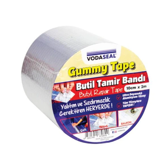 Vodaseal Gummy Tape Butil Tamir Bandı 10cmx2m ürün görseli 1