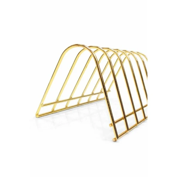 Metal Gold 6 Bölmeli Tabak Standı Gold Tabak Standı ürün görseli 1
