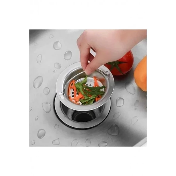 Büyük Boy Paslanmaz Lavabo-Mevye Süzgeci 11 Cm-tutmalı ürün görseli 1
