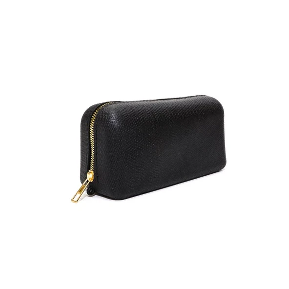 aromatik KOKULU gece çantası CLUTCH ÇANTA PİTON YILAN DESENLİ- kokulu özel gece çantası siyah ürün görseli 1