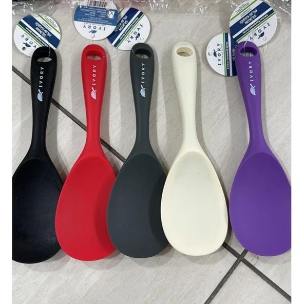5'li silikon geniş uçlu kaşık ürün görseli 1