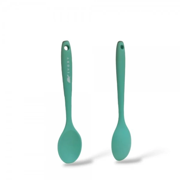 İvory silikon tatlı yemek kaşığı TURKUAZ (20cm) ürün görseli 1