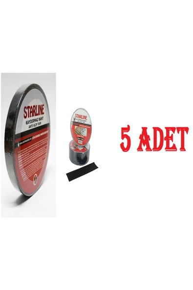 25 Mm * 15M Yüksek Tutuşlu Kaydırmaz Zemin Bantı x 5 Adet ürün görseli 1