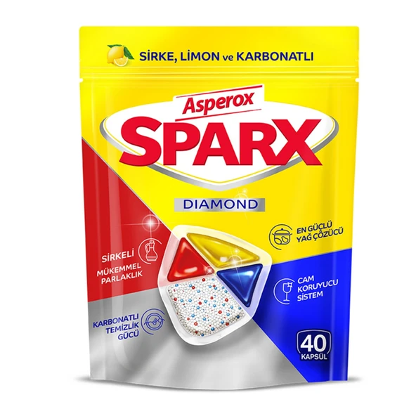 Asperox Sparx Diamond Bulaşık Kapsülü 40'lı ürün görseli 1