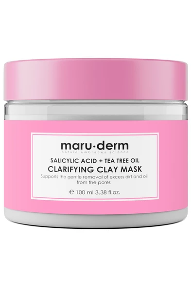 Maru.Derm Kil Maskesi | Salisilik Asit + Çay Ağacı Yağı Kil Maskesi 100 ML | Siyah Nokta / Gözenek | Vegan ürün görseli 1