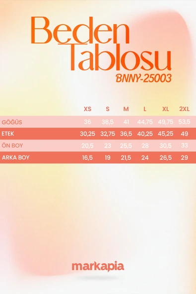 Karpuz Kol Açık Mavi Denim Büstiyer - Resim 5