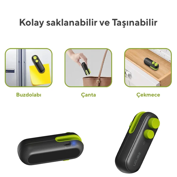 PTTAVM: Zenon Şarj Edilebilir Paket/Poşet Kapatıcı ZBS-01