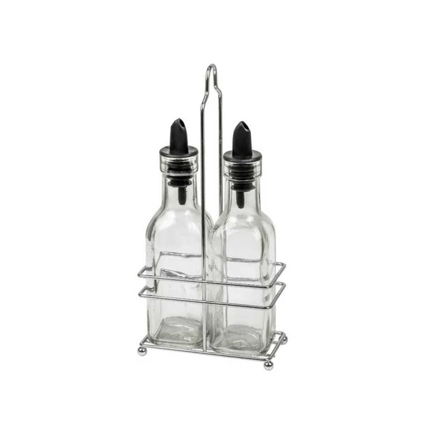 2’li Set Yağdanlık Takımı Cam Yağlık Sirkeli 200 ml ürün görseli 1