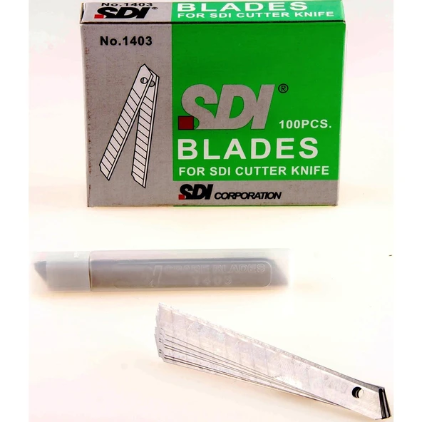 SDI MAKET BIÇAĞI YEDEĞİ DAR 1403 100 LÜ ürün görseli 1