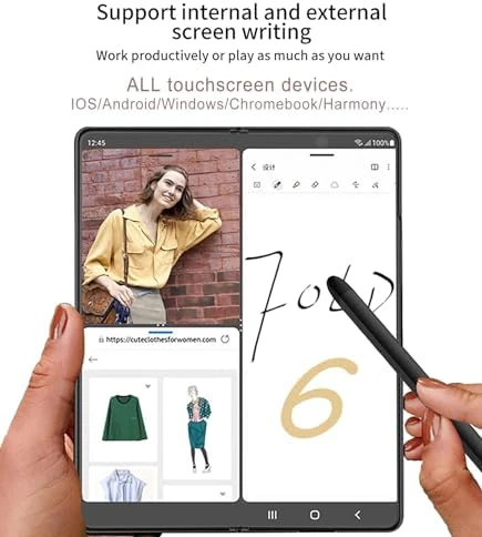 Samsung  Z Fold6 Slim S Pen için Yedek Kalem Z Fold6 S Pen, Galaxy Z Fold6 Slim Pen Fold Edition için Stylus Kalem, Galaxy Z Fold 6 ile Uyumlu Kalemler ürün görseli 1