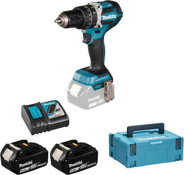 Makita DHP484RTJ 5 AH. Darbeli Matkap Vidalama 1/2” ürün görseli 1