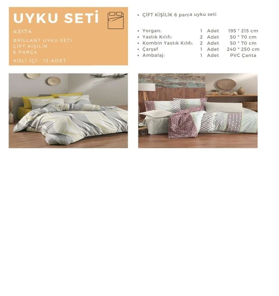 BRİLLANT 43174 UYKU SETİ ÇİFT KİŞİLİK - Resim 2