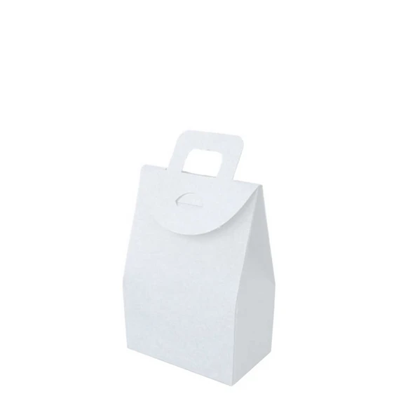 Kına Ve Çerez Çantası Karton DÜZ 7.5X11X4  CM (20 Adet)  Beyaz ürün görseli 1