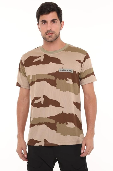 Yakasız Kısa Kol Erkek T-Shirt Jambaar ürün görseli 1