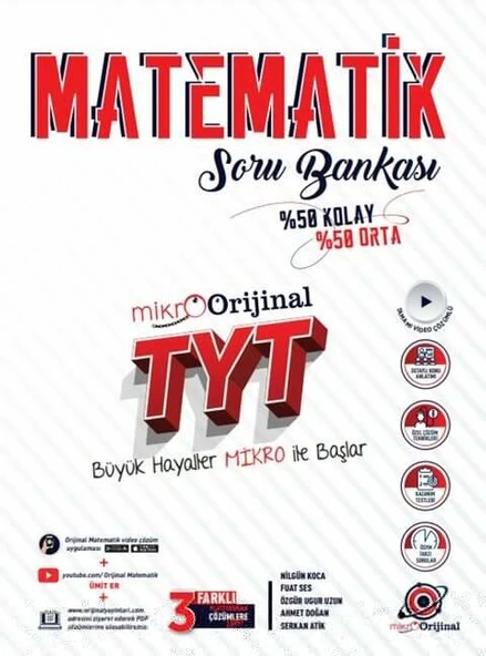 Mikro Orijinal Tyt Matematik Soru Bankası ürün görseli 1