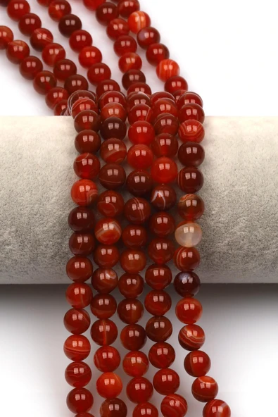 Akik Doğal Taş Dizi 8 mm Küre Kesim ürün görseli 1