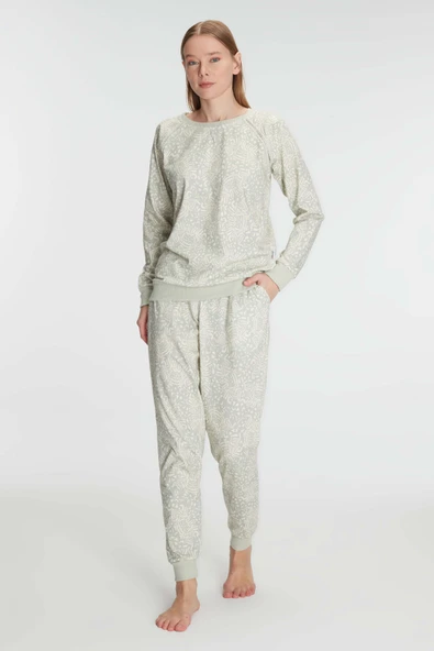 MAN11294 Anıl 11294 Kadın Pamuklu Uzun Kol Kışlık Pijama Takımı ürün görseli 1