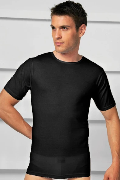 MGB2510 Erkek Pamuklu Kısa Kol Geniş Yaka Klasik Fanila T-Shirt (2510) ürün görseli 1