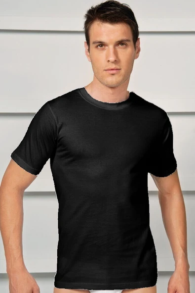 MGB2505 Erkek Pamuklu Kısa Kol Dar Yaka Klasik Fanila T-Shirt (2505) ürün görseli 1