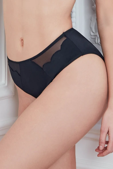MAN2781 Kadın Mikro Kumaş Tüllü Slip (2781) ürün görseli 1