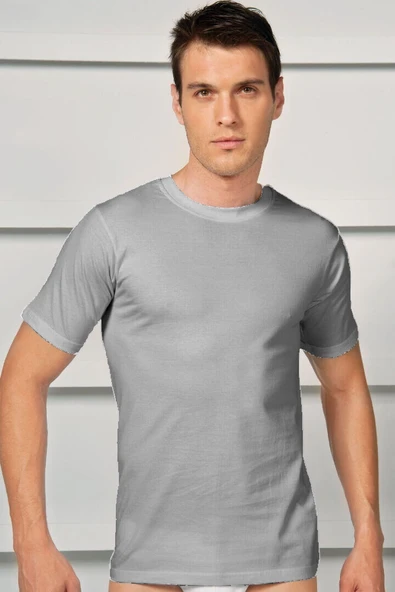 MGB2505 Erkek Pamuklu Kısa Kol Dar Yaka Klasik Fanila T-Shirt (2505) ürün görseli 1