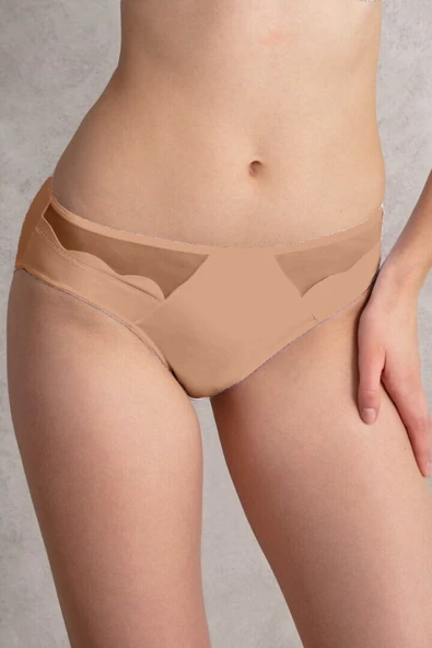 MAN2781 Kadın Mikro Kumaş Tüllü Slip (2781) ürün görseli 1