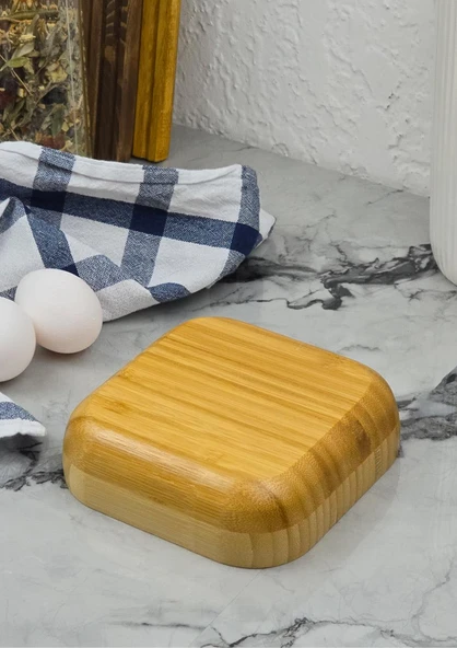 Bambu Kase - Doğal Tabak - 14 CM, 260 ML - Resim 2